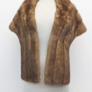 EXCELLENT CANADIAN PASTEL MINK FUR STOLE SHAWL WRAP WOMEN WOMAN SIZE 58" X 15"