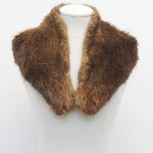 MINT BROWN LONG HAIR BEAVER FUR SHAWL COLLAR WRAP WOMEN WOMAN SIZE 32" X 5.5"