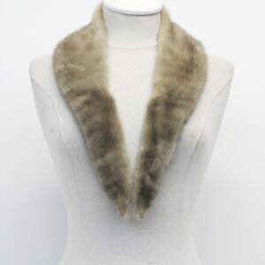 SCRAP ITEM: GRAY MINK FUR SHAWL COLLAR SCARF WRAP ARTS & CRAFTS