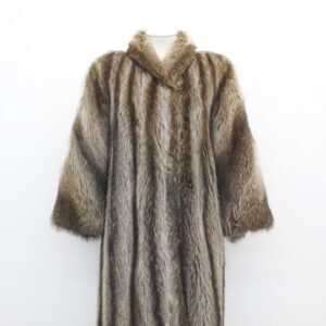 EXCELLENT RACCOON FUR COAT JACKET WOMEN WOMAN SIZE 6 SMALL