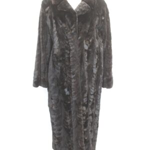EXCELLENT CANADIAN SHEARED BLACK MINK FUR COAT JACKET WOMEN WOMAN SIZE 8-10 MEDIUM