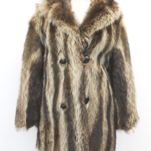 MINT RACCOON FUR COAT JACKET WOMEN WOMAN SIZE 2-4 PETITE