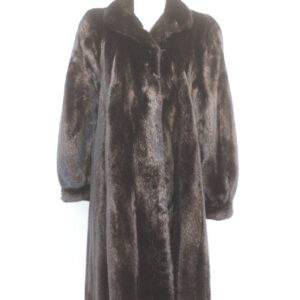 EXCELLENT CANADIAN BLACK MINK FUR COAT JACKET WOMEN WOMAN SIZE 6 SMALL