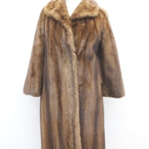 EXCELLENT CANADIAN DEMI BUFF MINK FUR COAT JACKET WOMEN WOMAN SIZE 4 SMALL