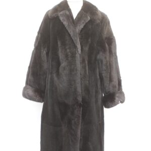 MINT SHEARED BLACK OPOSSUM &MUSKRAT FUR COAT JACKET WOMEN WOMAN SIZE 4-6 SMALL