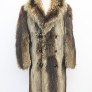 MINT RACCOON  FUR COAT JACKET MEN MAN SIZE 36 X-SMALL