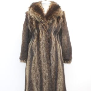 MINT RACCOON FUR COAT JACKET WOMEN WOMAN SIZE 2-4 PETITE