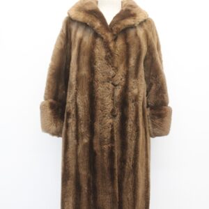 Excellent Brown Sheared Raccoon Fur Coat Jacket Women Woman Size 4 Small