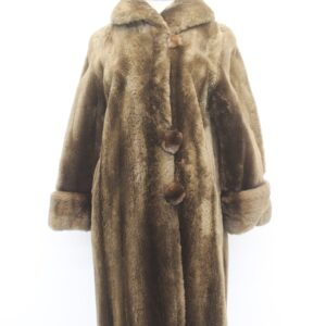 Excellent Brown Sheared Raccoon Fur Coat Jacket Women Woman Size 6 Small