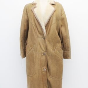 Mint Brown Shearling Sheepskin Lamb Fur Coat Jacket Women Woman Size 6-8 S-M