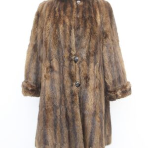 SCRAP ITEM: BROWN MUSKRAT FUR COAT SIZE N/A ARTS & CRAFTS