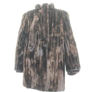 EXCELLENT BROWN ARCTIC BEAVER FUR COAT JACKET WOMEN WOMAN SIZE 4 SMALL