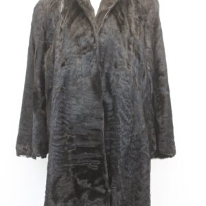 SCRAP ITEM: BLACK GOAT FUR COAT JACKET ARTS & CRAFTS