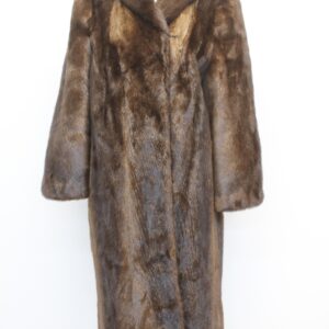 EXCELLENT BROWN ARCTIC BEAVER FUR COAT JACKET WOMEN WOMAN SIZE 8 MEDIUM