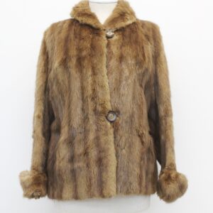 SCRAP ITEM: BROWN MUSKRAT FUR COAT JACKET ARTS & CRAFTS