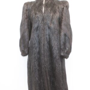 SCRAP ITEM: BLACK NUTRIA FUR COAT JACKET ARTS & CRAFTS