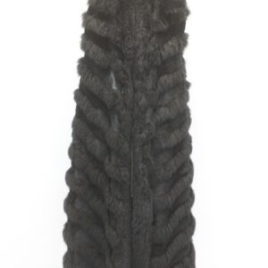 SCRAP ITEM: BLACK OPOSSUM & SHEARED RABBIT FUR VEST ARTS & CRAFTS
