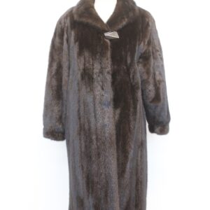 SHOWROOM NEW CANADIAN DARK RANCH MINK FUR COAT JACKET WOMEN WOMAN SIZE 8 MEDIUM