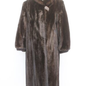 SHOWROOM NEW CANADIAN DARK RANCH MINK FUR COAT JACKET WOMEN WOMAN SIZE 8 MEDIUM