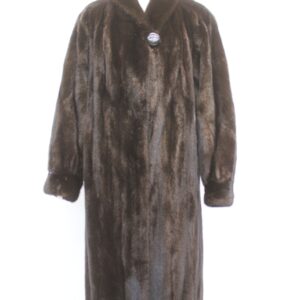SHOWROOM NEW CANADA MAJESTIC DARK RANCH MINK FUR COAT WOMEN WOMAN SIZE 12-14 L