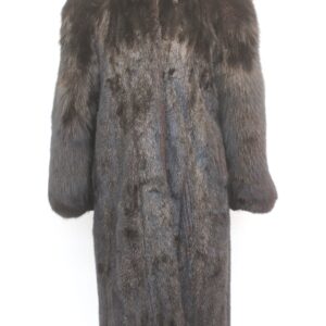 MINT CANADIAN BLACK MINK & FOX FUR COAT JACKET WOMEN WOMAN SIZE 4 SMALL