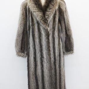 EXCELLENT RACCOON FUR COAT JACKET WOMEN WOMAN SIZE 6-8 SMALL-MEDIUM