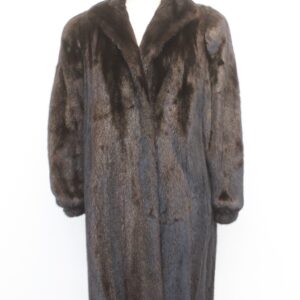 EXCELLENT CANADIAN DARK RANCH MINK FUR COAT JACKET WOMEN WOMAN SIZE 8 MEDIUM