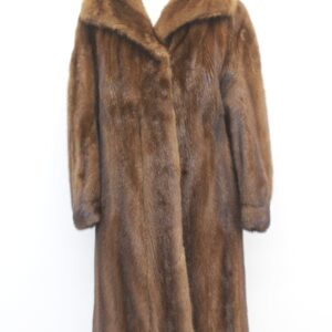EXCELLENT CANADIAN DARK DEMI BUFF MINK FUR JACKET COAT WOMEN WOMAN SIZE 6 SMALL