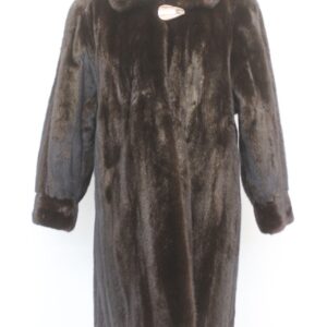 EXCELLENT CANADIAN DARK RANCH MINK FUR COAT JACKET WOMEN WOMAN SIZE 8-10 MEDIUM
