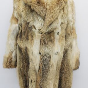 EXCELLENT NATURAL COYOTE FUR COAT JACKET MEN MAN SIZE 44-46 XL-2XL