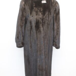 EXCELLENT CANADIAN DARK RANCH MINK FUR COAT JACKET WOMEN WOMAN SIZE 8 MEDIUM