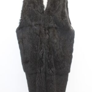EXCELLENT BLACK OPOSSUM FUR VEST WOMEN WOMAN SIZE 8 MEDIUM