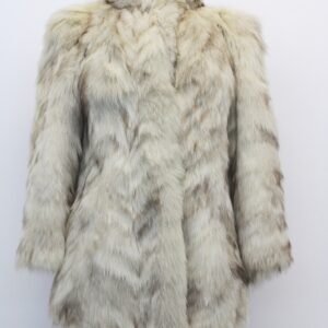 MINT NORWEGIAN BLUE FOX FUR COAT JACKET WOMEN WOMAN SIZE 2-4 PETITE