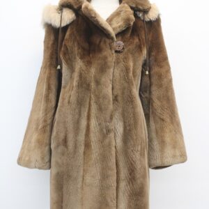 SCRAP ITEM: SHEARED ARCTIC BEAVER & FOX FUR COAT SIZE N/A ARTS & CRAFTS