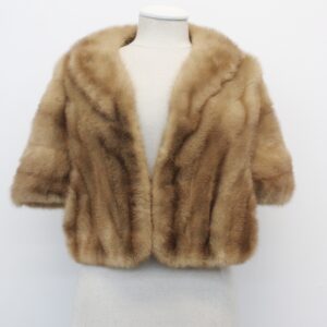 EXCELLENT CANADIAN PASTEL MINK FUR STOLE SHAWL WRAP WOMEN WOMAN SIZE 16.5" X 48"