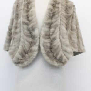 EXCELLENT CANADIAN SAPPHIRE MINK FUR STOLE SHAWL WRAP WOMEN WOMAN SIZE 18" X 50"