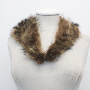 MINT NATURAL RACCOON FUR SHAWL COLLAR WRAP WOMEN WOMAN 4" x 24"
