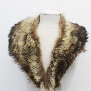 MINT NATURAL RACCOON FUR SHAWL COLLAR WRAP WOMEN WOMAN 6" x 34"