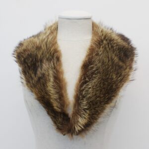 MINT NATURAL RACCOON FUR SHAWL COLLAR WRAP WOMEN WOMAN 4.5" x 32"