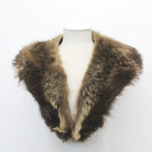 MINT NATURAL RACCOON FUR NOTCH COLLAR WRAP WOMEN WOMAN 5.5" x 36"