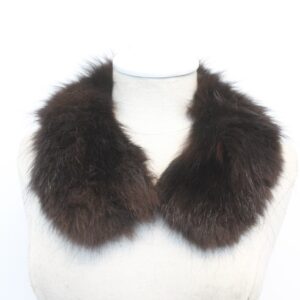 MINT BROWN FOX FUR WING COLLAR WRAP WOMEN WOMAN 3" x 20"