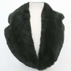 MINT GREEN FAUX FUR & FABRIC NOTCH COLLAR WRAP WOMEN WOMAN 6" x 40"