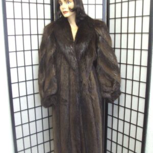 Excellent Brown Beaver Fur Jacket Coat Women Woman Size 4 Small