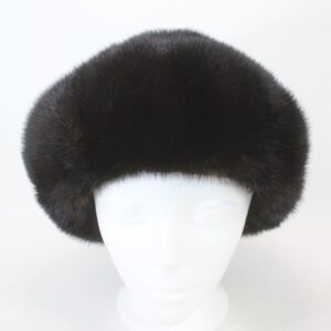 REFURBISHED NEW VERY DARK BROWN MINK FUR HAT WOMEN WOMAN SIZE ALL