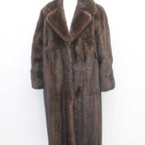 MINT NATURAL CANADIAN DARK RANCH MINK FUR COAT WOMEN WOMAN SIZE 4-6 SMALL