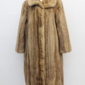 MINT CANADIAN PASTEL LIGHT BROWN MINK FUR COAT WOMEN WOMAN SIZE 14 XXLARGE