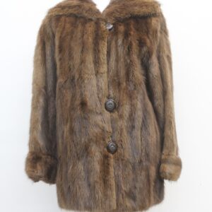 SCRAP ITEM: CANADIAN MUSKRAT FUR COAT JACKET SIZE N/A