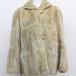 SCRAP ITEM: BLEACHED MUSKRAT FUR JACKET COAT WOMEN WOMAN SIZE N/A