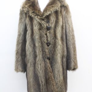 EXCELLENT RACCOON RACOON FUR COAT JACKET W/ HOOD & FOX TRIM WOMEN WOMAN SIZE 4 (Copy)