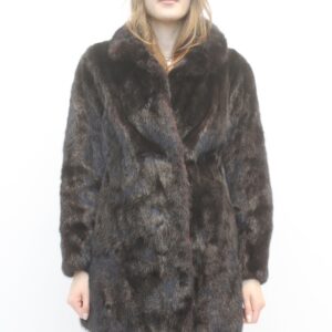 MINT CANADIAN DARK RANCH MINK FUR COAT JACKET WOMEN WOMAN SIZE 4 SMALL